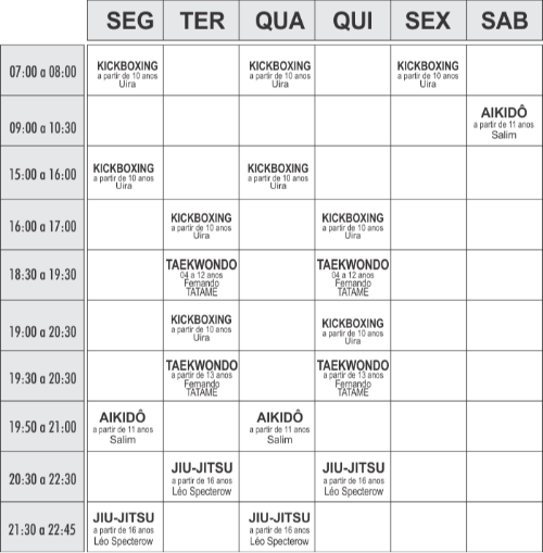 Grade Lutas - Academia Physical