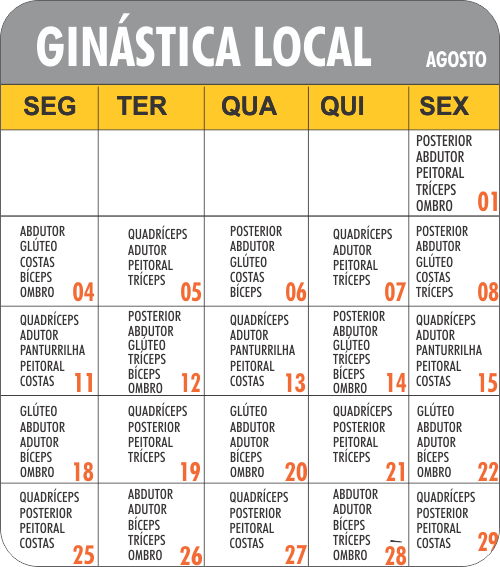 Programação Localizada - Academia Physical