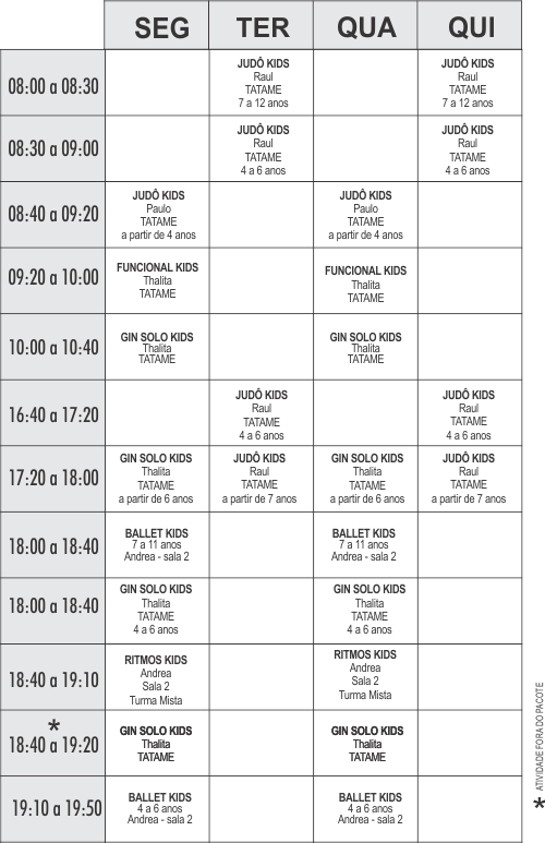 Kids - unidade Vila - Academia Physical